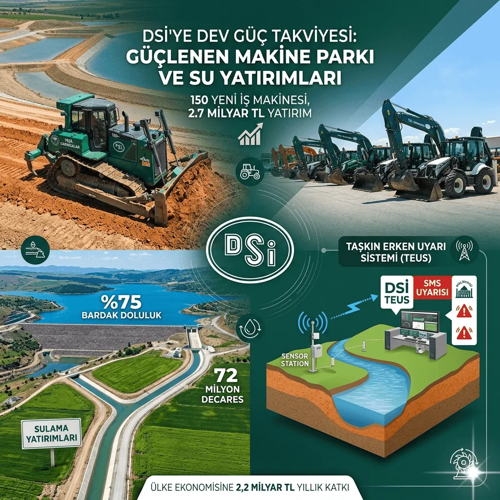 DSİ’ye 2,7 Milyar Liralık Dev Takviye: 150 Yeni İş Makinesi Hizmete Girdi, Baraj Dolulukları Yüzde 75’e Ulaştı