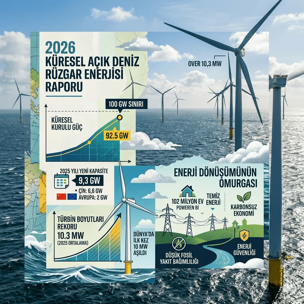 Dünya Açık Deniz Rüzgar Enerjisinde Tarihi Eşiğe Ulaştı: 92,5 GW Kapasiteyle 100 GW Hedefine Çok Yakın