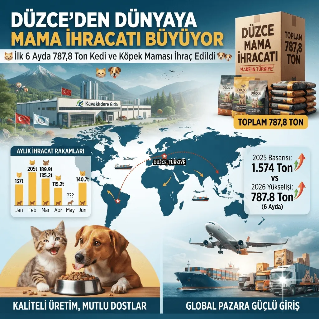 Düzce'den Dünyaya Mama İhracatında Büyük Atılım: İlk 6 Ayda 787,8 Tonluk Sevkiyat