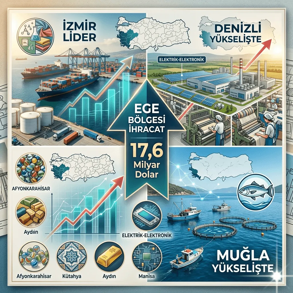 Ege Bölgesi 2026’nın İlk 5 Ayında 17,6 Milyar Dolarlık İhracata Ulaştı: İzmir Liderliğini Korudu, Denizli ve Muğla Yükseldi