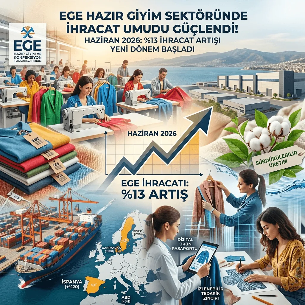 Ege Hazır Giyim İhracatında Umut Veren Toparlanma! Haziran Ayında Çift Haneli Artışla İkinci Yarıya Güçlü Başlangıç