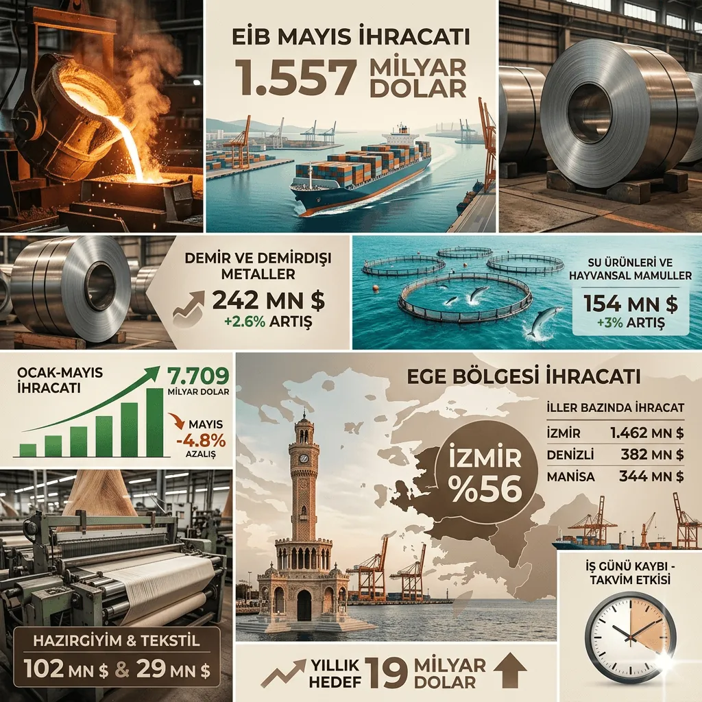 Ege İhracatçı Birlikleri’nden 5 Ayda 7,7 Milyar Dolarlık İhracat! Hedef 19 Milyar Dolar