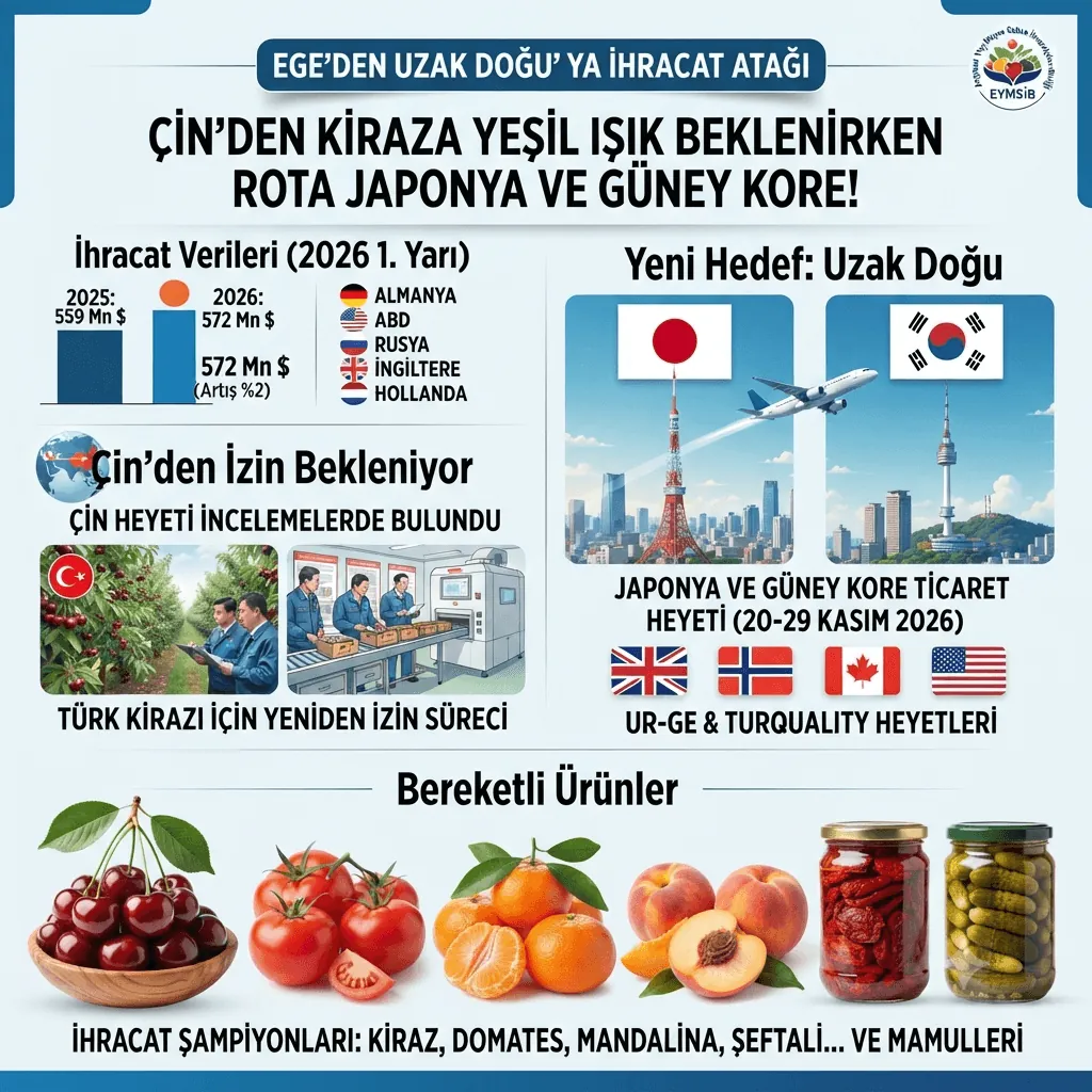 Ege İhracatında Uzak Doğu Hamlesi: Japonya ve Güney Kore Rotası