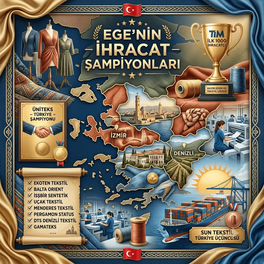 Ege'den İhracat Gururu: 16 Tekstil ve Hazır Giyim Firması TİM İlk 1000 Listesine Girdi