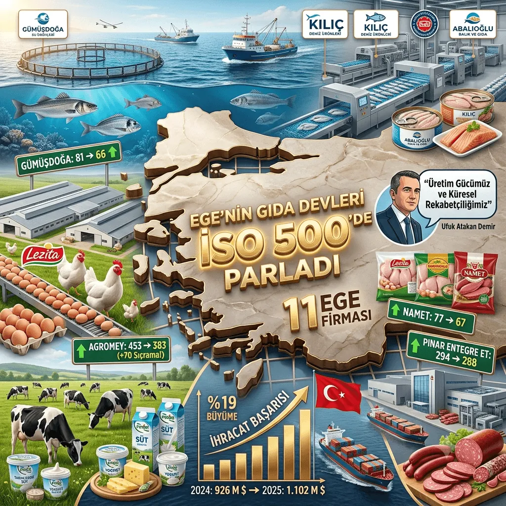 Ege’nin Gıda Devi İSO 500’de Zirvede: 11 Firma Listeye Damga Vurdu