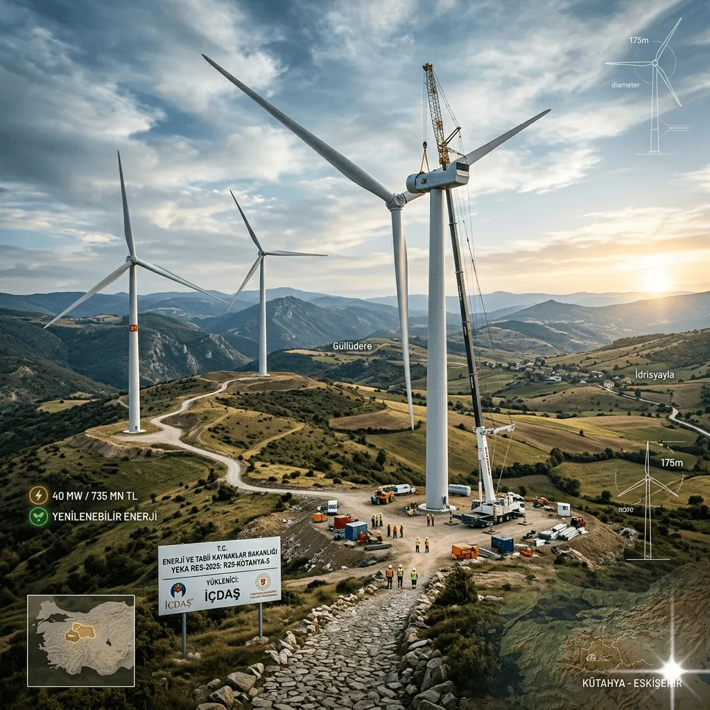 Enerji Bakanlığı’ndan Kütahya ve Eskişehir’e 735 Milyon TL’lik Dev RES Yatırımı