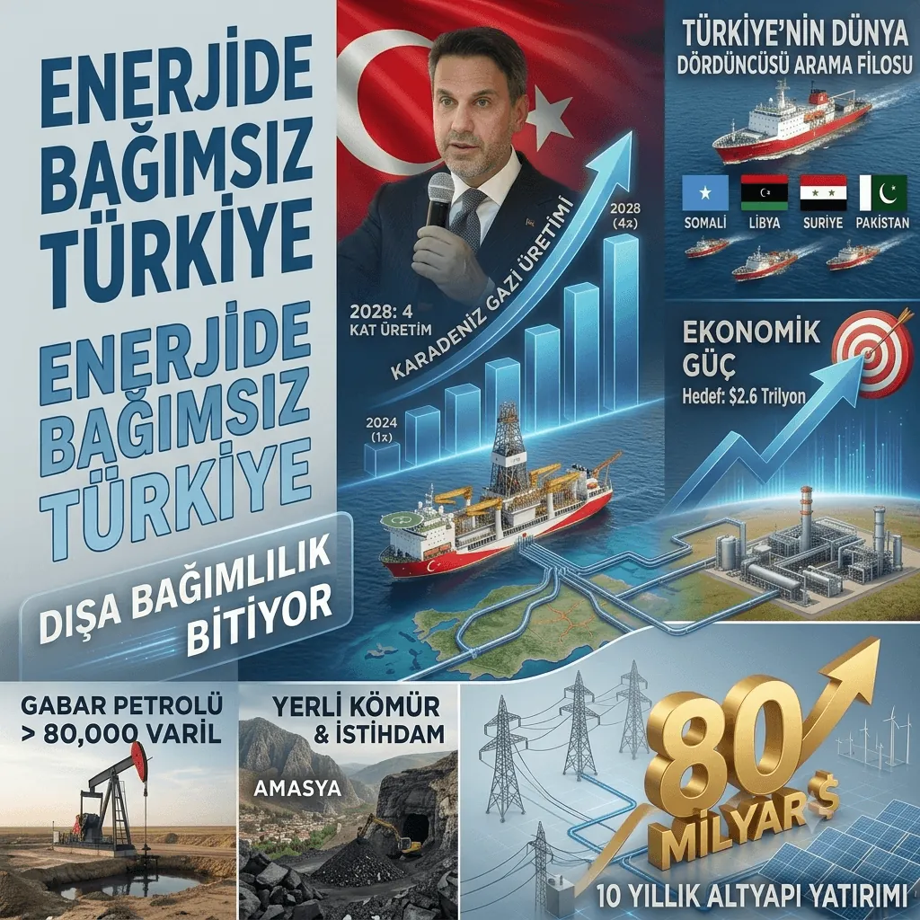 Enerjide Bağımsız Türkiye Hedefi Güçleniyor: Karadeniz Gazı 2028'de 4 Katına Çıkacak