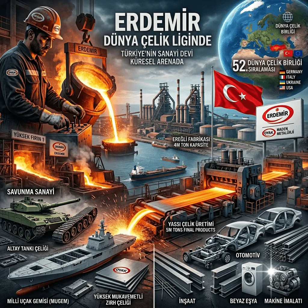 Erdemir Dünya Çelik Liginde Yükseliyor: Avrupa’da İlk 4’e Girerek Türkiye’nin Stratejik Sanayi Gücü Oldu