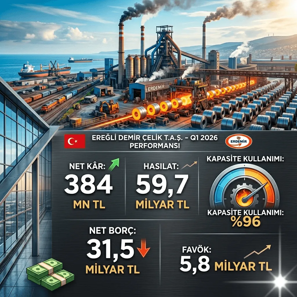 Ereğli Demir Çelik’ten Güçlü Bilanço: 2026 İlk Çeyrekte 384 Milyon TL Kâr ile Beklentileri Aştı