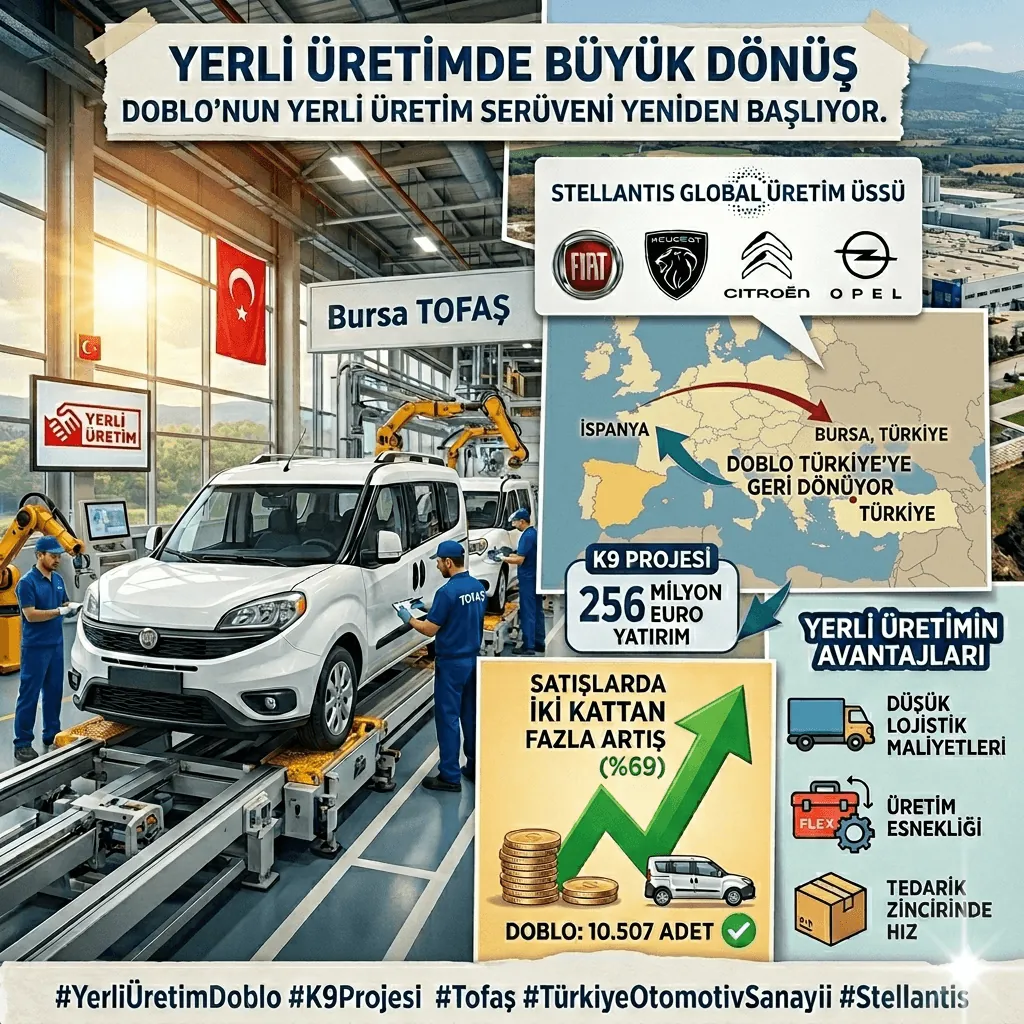 Fiat Doblo 3 Yıl Sonra Yeniden Türkiye’de Üretilecek: TOFAŞ’tan 256 Milyon Euroluk Dev Yatırım