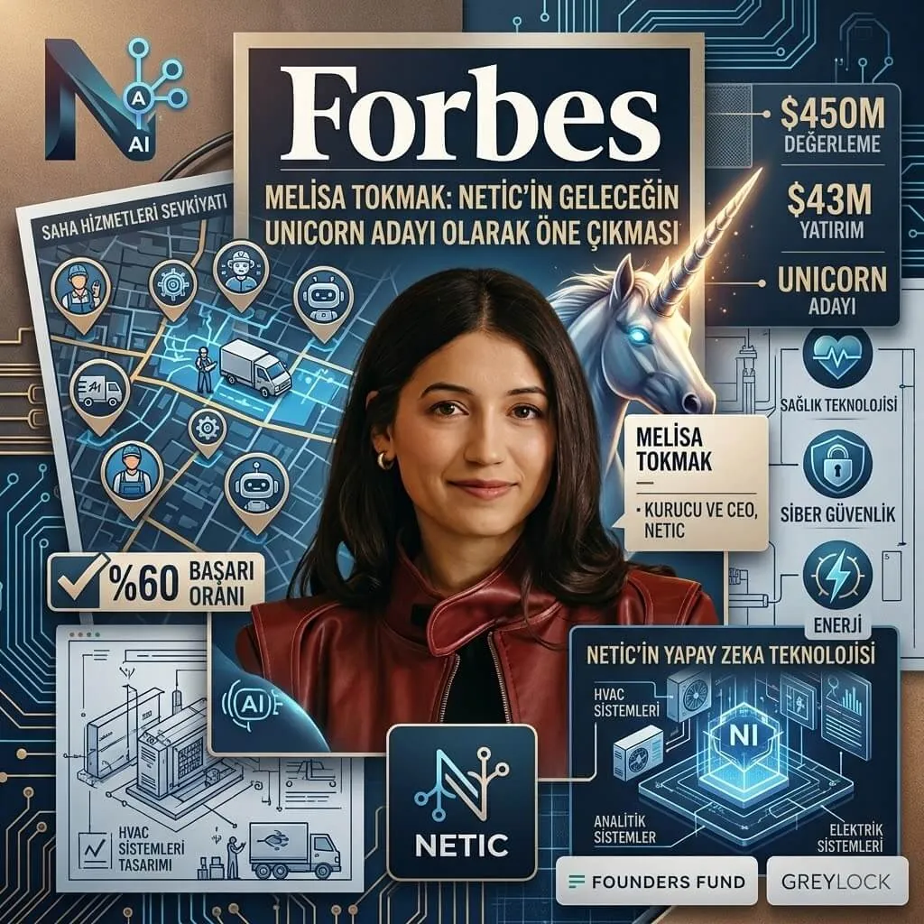 Forbes'tan Türk Girişimci Melisa Tokmak'a Büyük Onur: Netic Geleceğin Unicornları Arasında