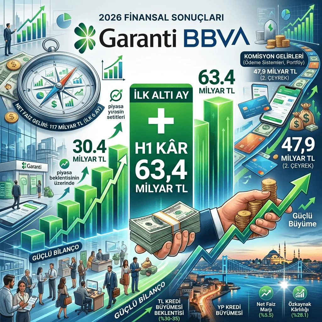 Garanti Bankası 2026 İkinci Çeyrek Finansal Sonuçlarını Açıkladı: 30,4 Milyar TL Net Kâr ile Beklentileri Aştı