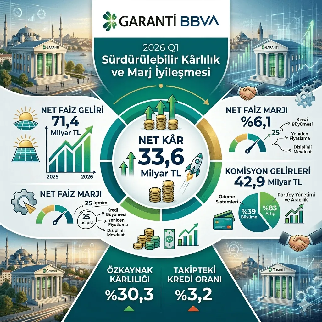 Garanti Bankası 2026’ya Güçlü Başladı: 33,6 Milyar TL Net Kâr ve %87 Faiz Geliri Artışı