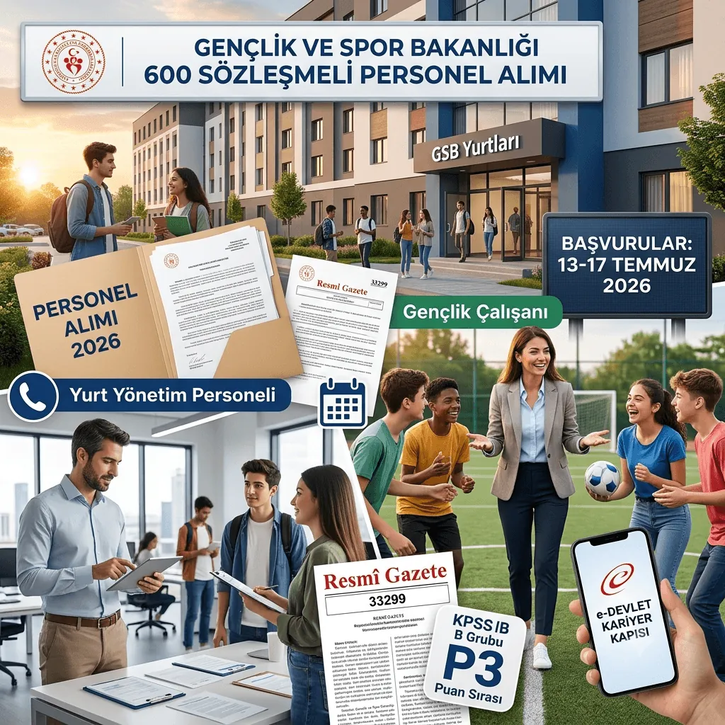 Gençlik ve Spor Bakanlığı 600 Personel Alımı Yapacak: 2026 GSB Başvuru Tarihleri ve Şartları Açıklandı
