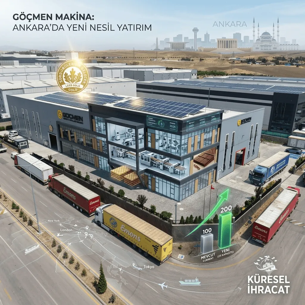 GÖÇMEN MAKİNA’DAN ANKARA’YA DEV YATIRIM: LEED GOLD SERTİFİKALI FABRİKA ÜRETİMİ 2 KATINA ÇIKARIYOR