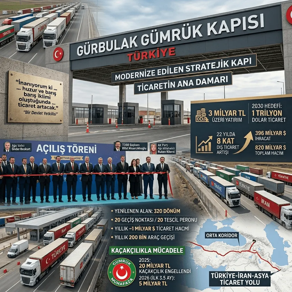 Gürbulak Gümrük Kapısı Yenilendi: Türkiye–İran Ticaretinde Yeni Dönem ve Asya’ya Açılan Stratejik Koridor