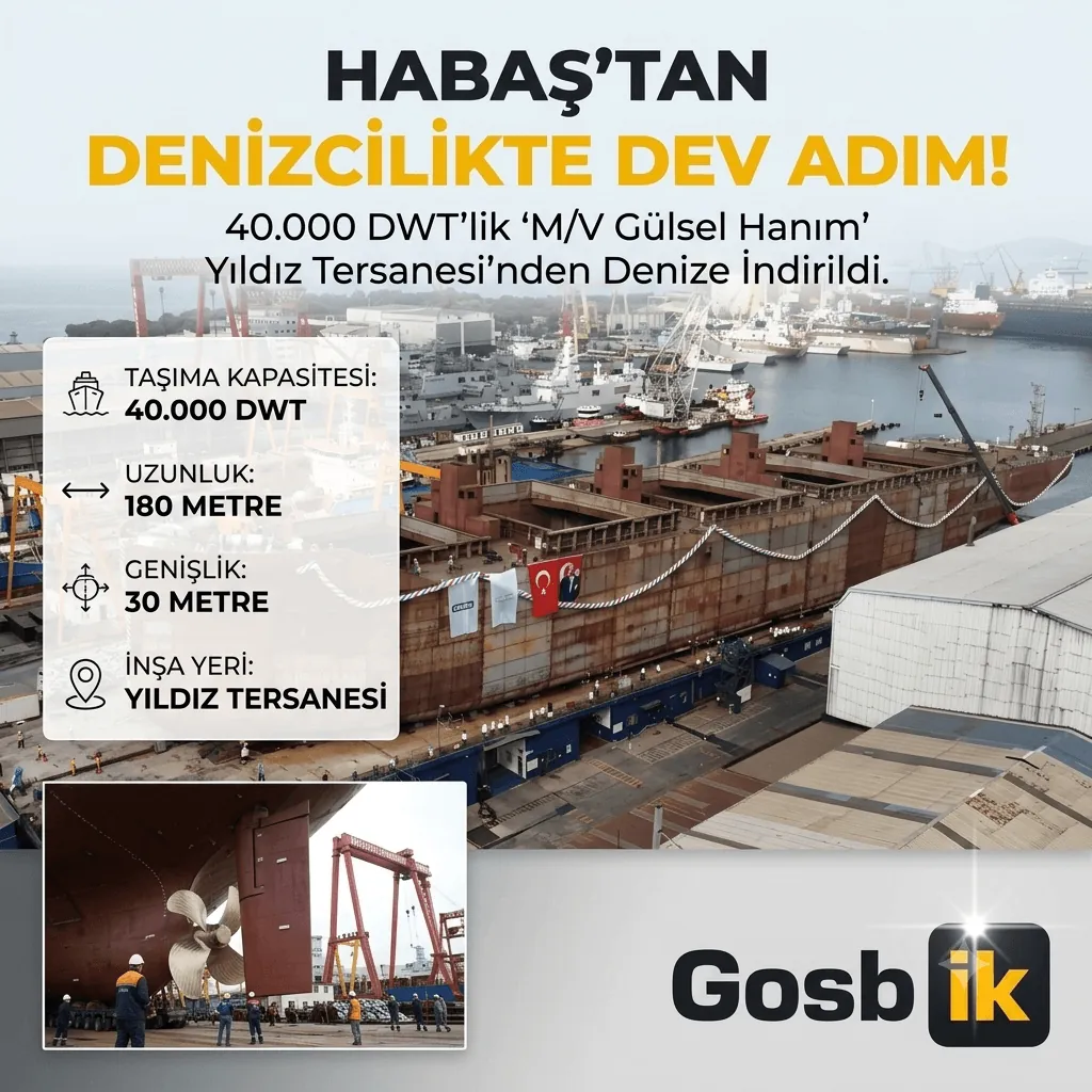 HABAŞ’tan Dev Gemi Hamlesi! 40 Bin DWT’lik “M/V Gülsel Hanım” Denize İndirildi