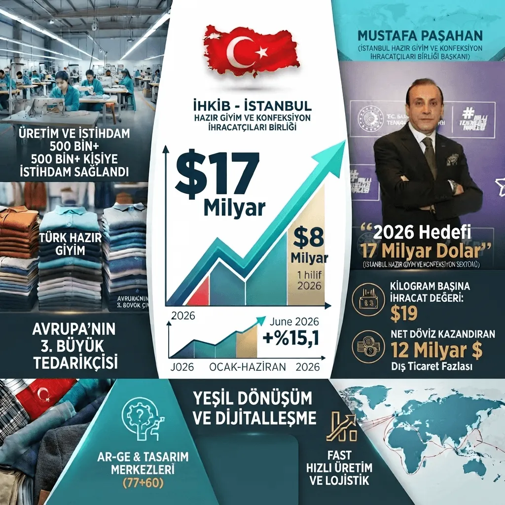 Hazır Giyim Sektörü 2026’yı 17 Milyar Dolarlık İhracatla Kapatmayı Hedefliyor