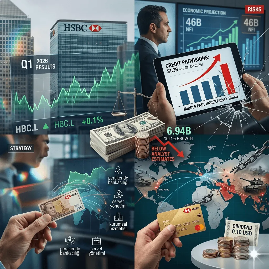 HSBC 2026 İlk Çeyrek Kârı Açıklandı | Orta Doğu Gerilimi Kredi Karşılıklarını Artırırken Net Kâr 6,94 Milyar Dolara Yükseldi