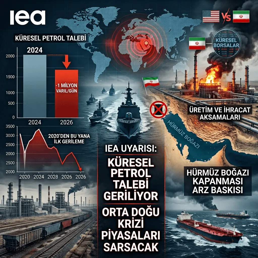 IEA'dan Kritik Petrol Uyarısı: Küresel Talep 2026'da İlk Kez Gerileyecek! Hürmüz Boğazı Riski Enerji Piyasalarını Sarsıyor