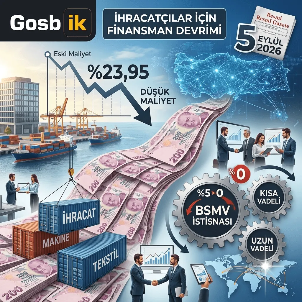İhracatçılara Finansman Müjdesi! Reeskont Kredilerinde BSMV İstisnası Genişletildi, Maliyetler Düşecek