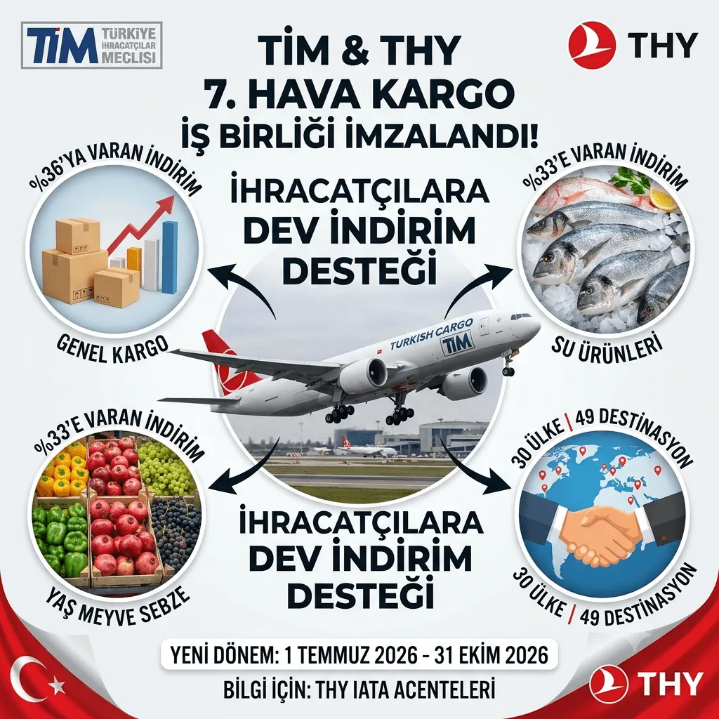 İhracatçılara THY Desteği: Hava Kargoda %36’ya Varan İndirim! TİM-THY 7. Protokolü Yürürlüğe Girdi
