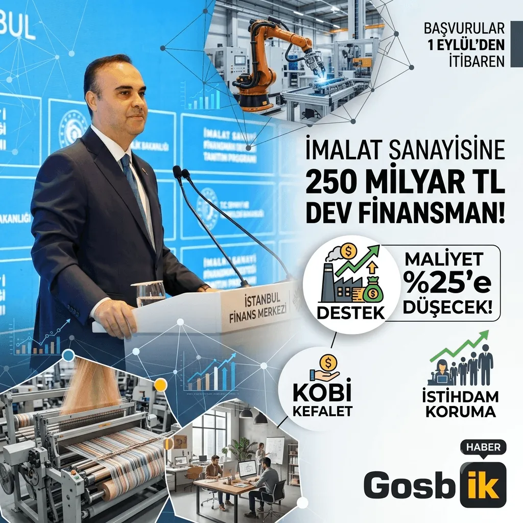 İmalat Sanayisine 250 Milyar Liralık Finansman Paketi! Kredilerde Maliyet Yüzde 25’e Kadar Düşecek