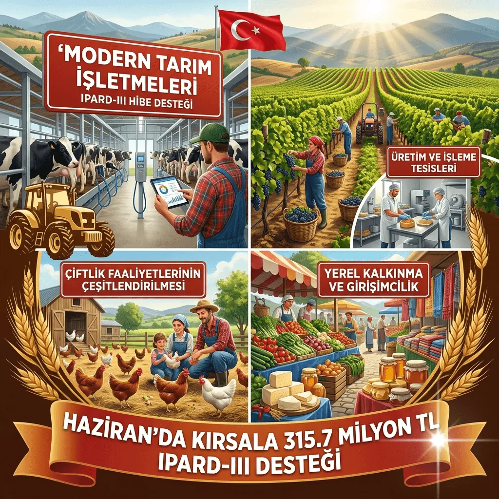 IPARD-III Haziran Desteği Hesaplarda! Kırsala 315,7 Milyon TL Hibe, Yerinde Kalkınmaya Güçlü Destek
