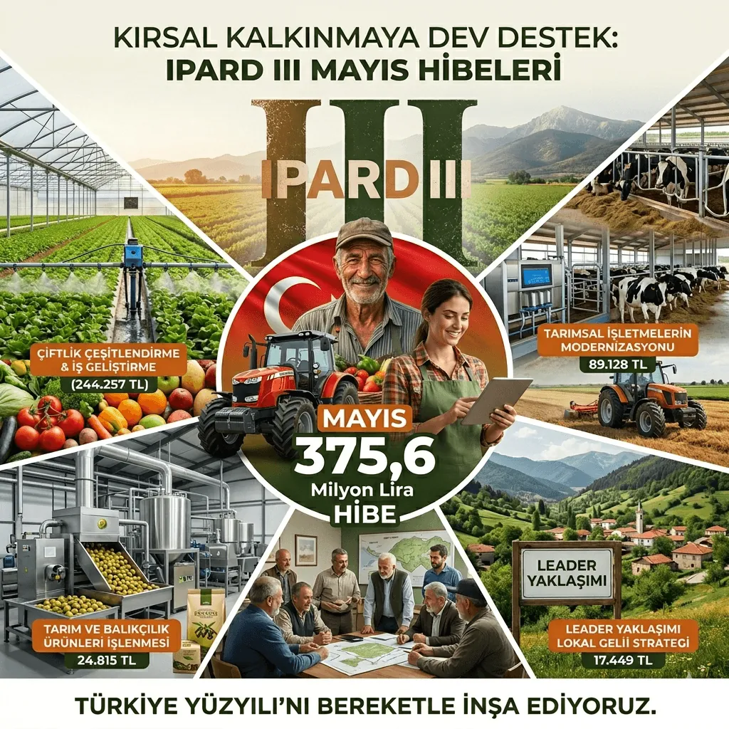IPARD III Kapsamında Mayıs Ayında 375,6 Milyon Lira Hibe Ödendi | Kırsal Kalkınmaya Güçlü Destek