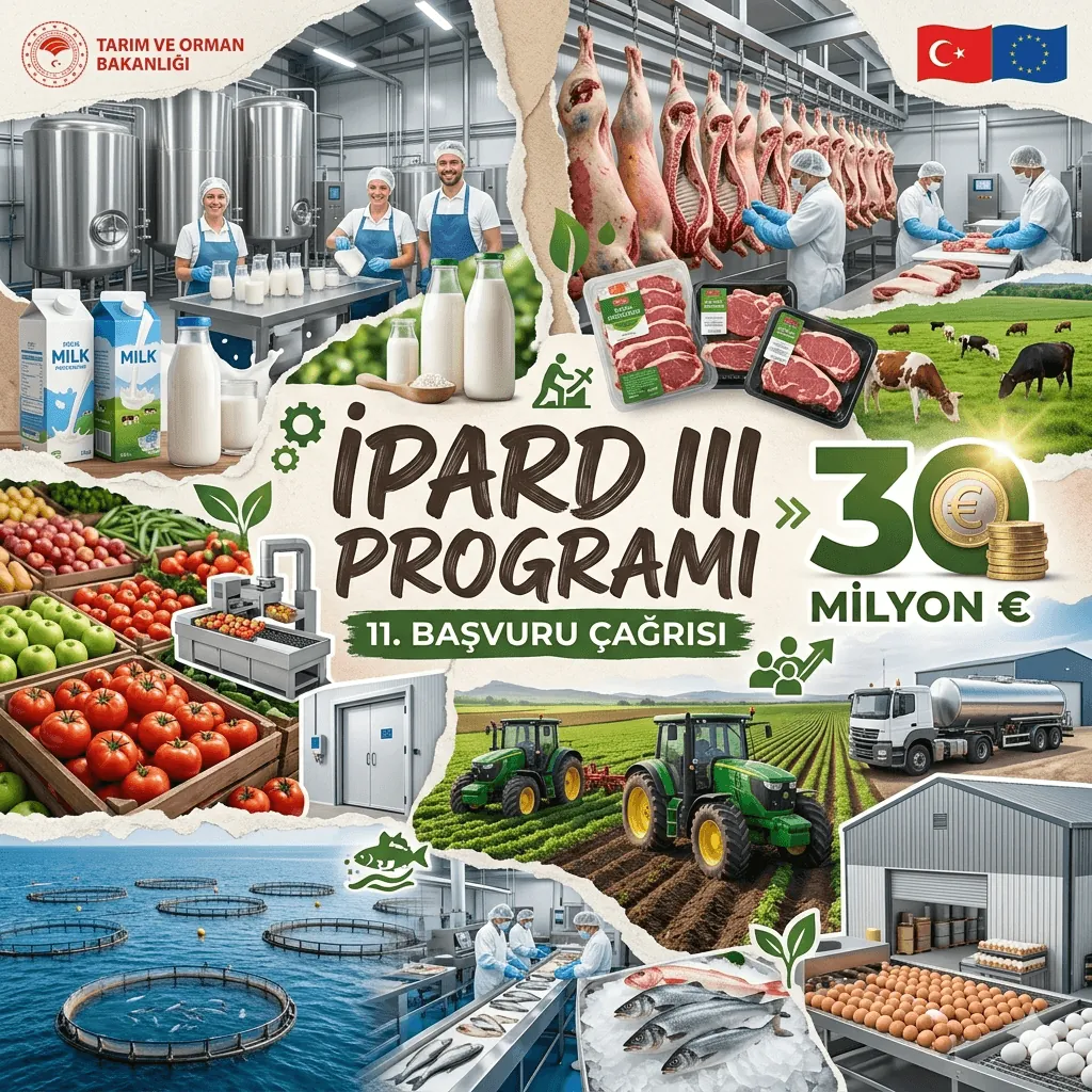 IPARD III’te 30 Milyon Avroluk Yeni Destek! Tarım ve Gıda Yatırımları İçin Başvurular Başladı