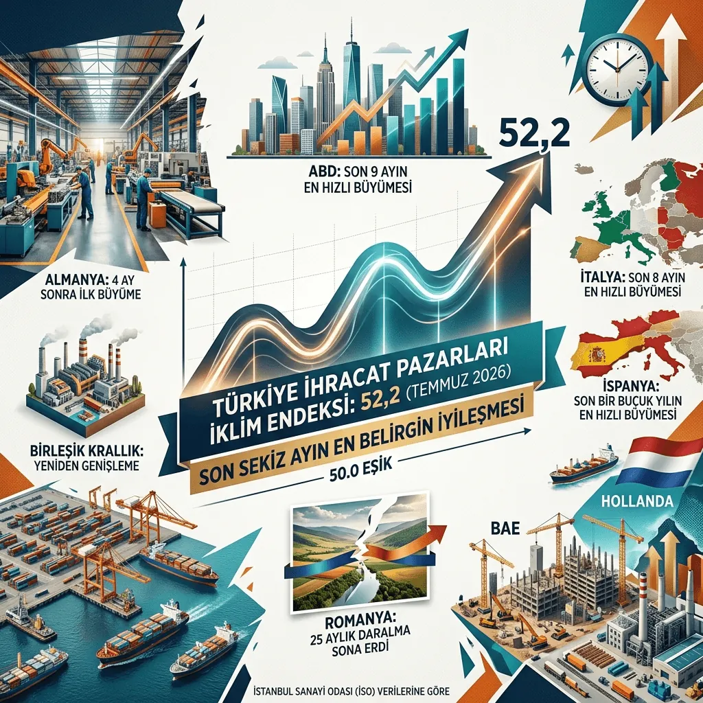 İSO açıkladı: Türkiye’nin ihracat pazarlarında son 8 ayın en güçlü toparlanması