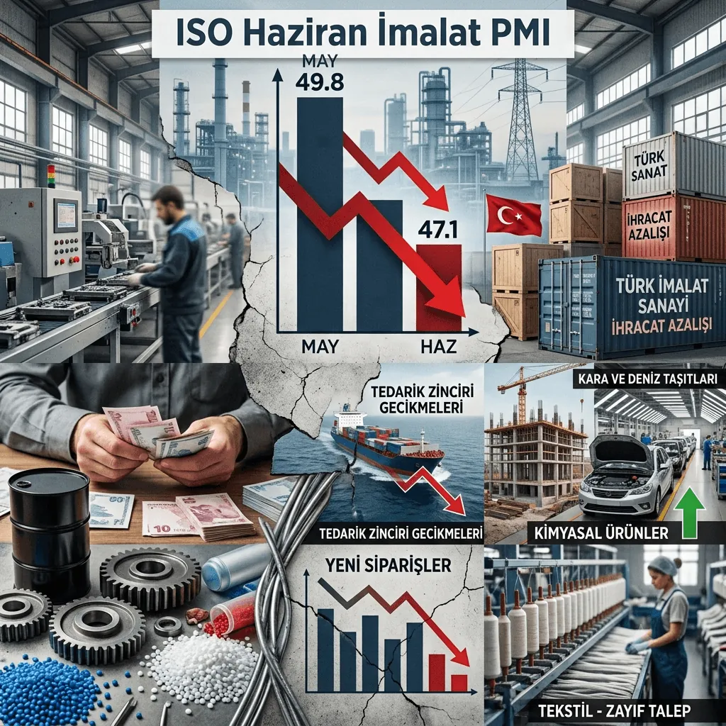 İSO PMI Haziran 2026 Verileri Açıklandı: İmalat Sanayinde 27 Aydır Süren Yavaşlama Derinleşti