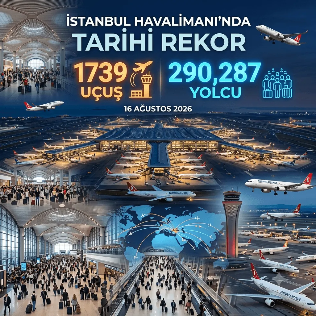 İstanbul Havalimanı’nda Tarihi Rekor: 290 Bin 287 Yolcu ve 1739 Uçuşla Zirveye Çıktı
