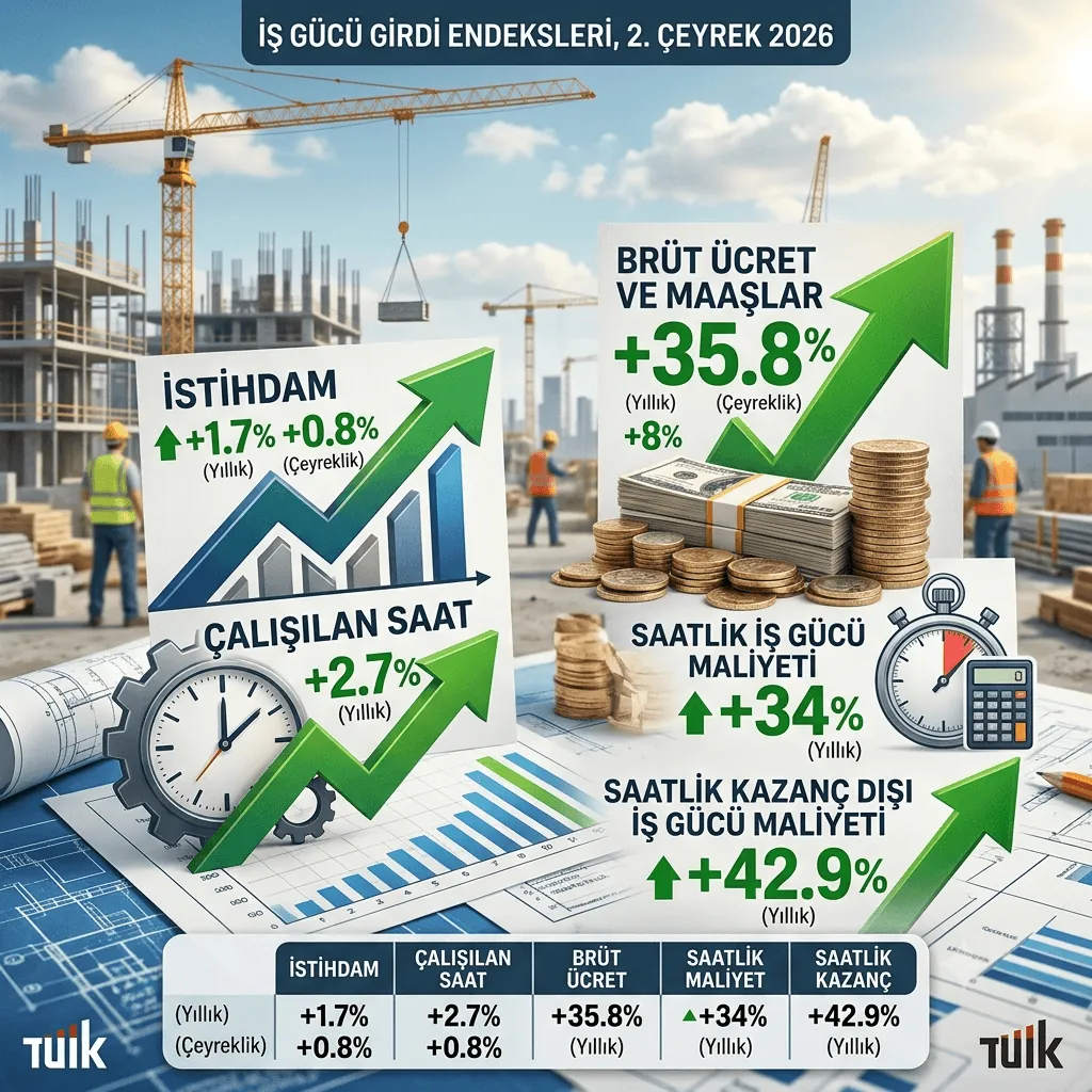 İstihdam Yüzde 1,7 Arttı, Ücret ve İş Gücü Maliyetlerinde Büyük Yükseliş