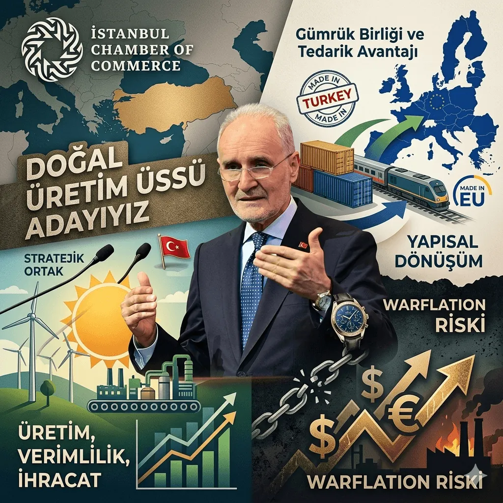 İTO Başkanı Şekib Avdagiç: Türkiye Avrupa’nın Yeni Üretim Üssü Olabilir, Warflation Uyarısı Dikkat Çekti