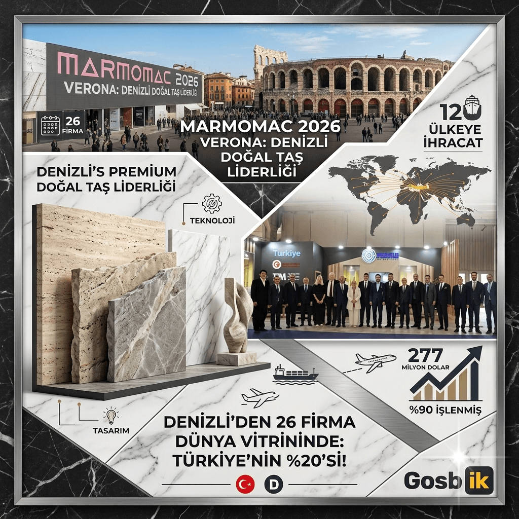 Denizli Doğal Taşta Zirvede: 26 Firma Marmomac 2026’da, İhracat 277 Milyon Dolara Ulaştı