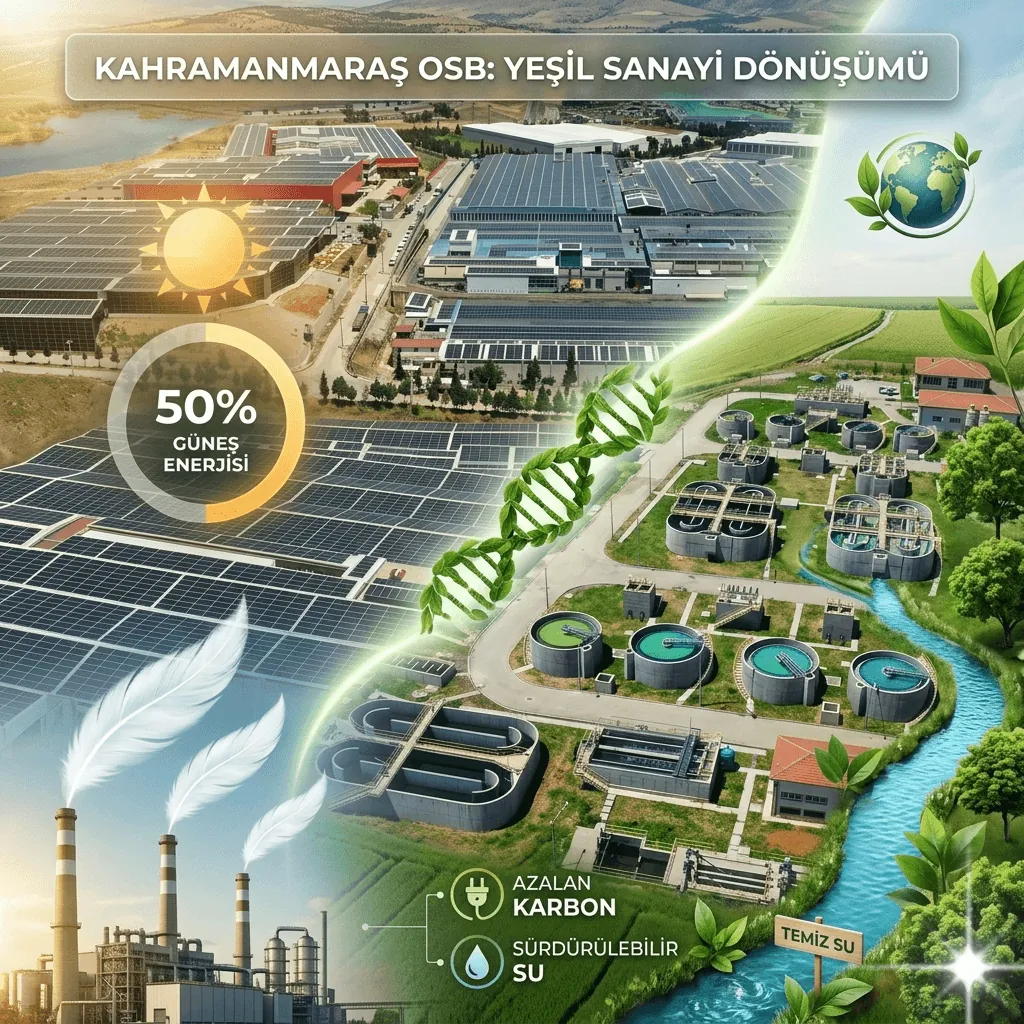 Kahramanmaraş OSB'de Yeşil Dönüşüm Başarısı: Sanayinin Elektriğinin Yüzde 50'si Güneş Enerjisinden Karşılanıyor