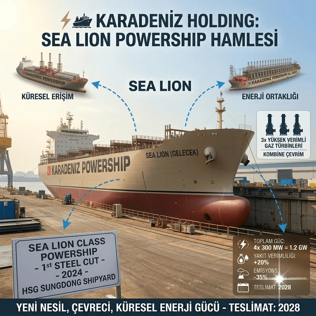 Karadeniz Holding'den 4 Dev Yüzer Santral Yatırımı: Yeni Nesil Sea Lion Powership'lerin İnşası Başladı