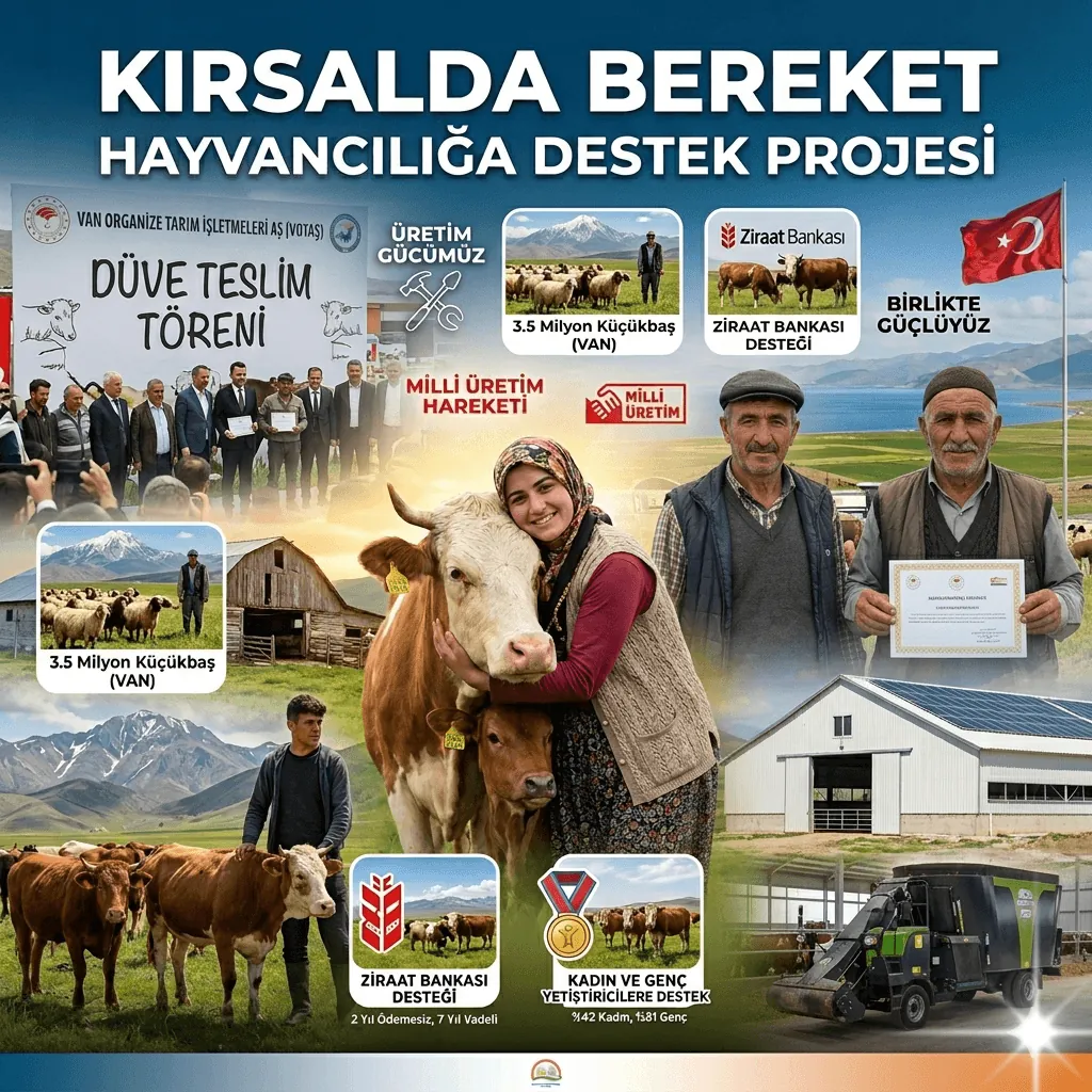 Kırsalda Bereket Projesi Büyüyor: 4.351 Yetiştiriciye Dev Destek, Hayvancılıkta Yeni Dönem
