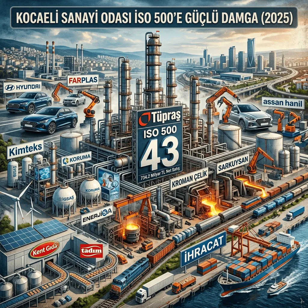 Kocaeli Sanayisi İSO 500’e Damga Vurdu: 43 Dev Firma Türkiye’nin En Büyükleri Arasında