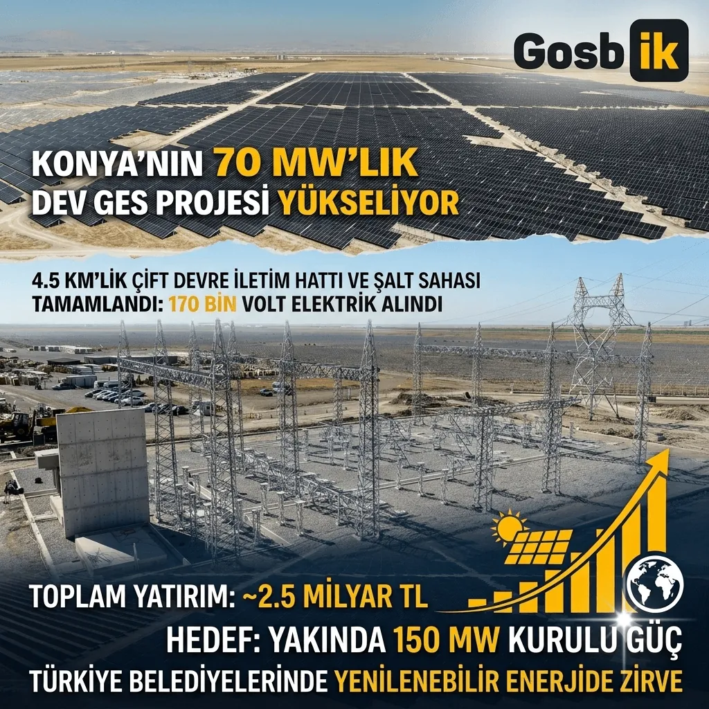 Konya’da 2,5 Milyar TL’lik Dev GES Projesi! Türkiye’nin Belediyeler Arasında Zirvesine Çıkacak