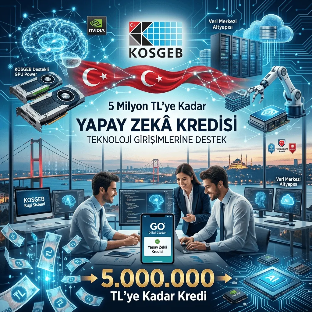 KOSGEB’den Yapay Zekâ Girişimlerine 5 Milyon TL Kredi Desteği! Başvurular Resmen Başladı