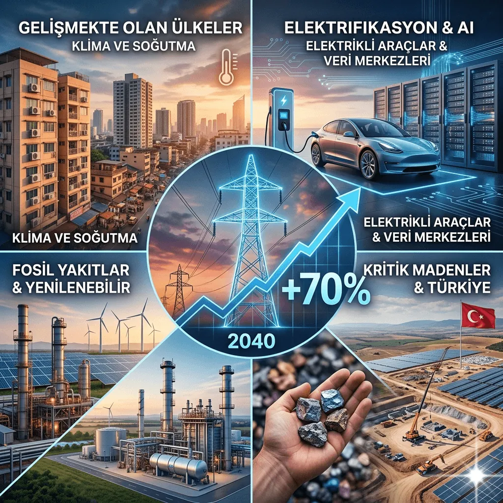 Küresel Elektrik Talebinde Tarihi Artış Beklentisi! Bain & Company Raporu: 2040’a Kadar Elektrik Tüketimi %70 Yükselebilir
