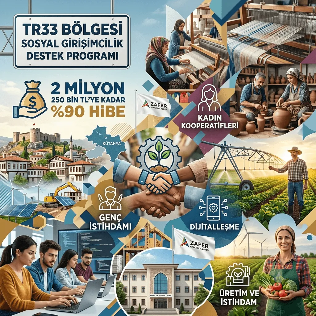 Kütahya'da Girişimcilere Dev Hibe Desteği! Proje Başına 2,25 Milyon TL'ye Kadar Yüzde 90 Destek Verilecek