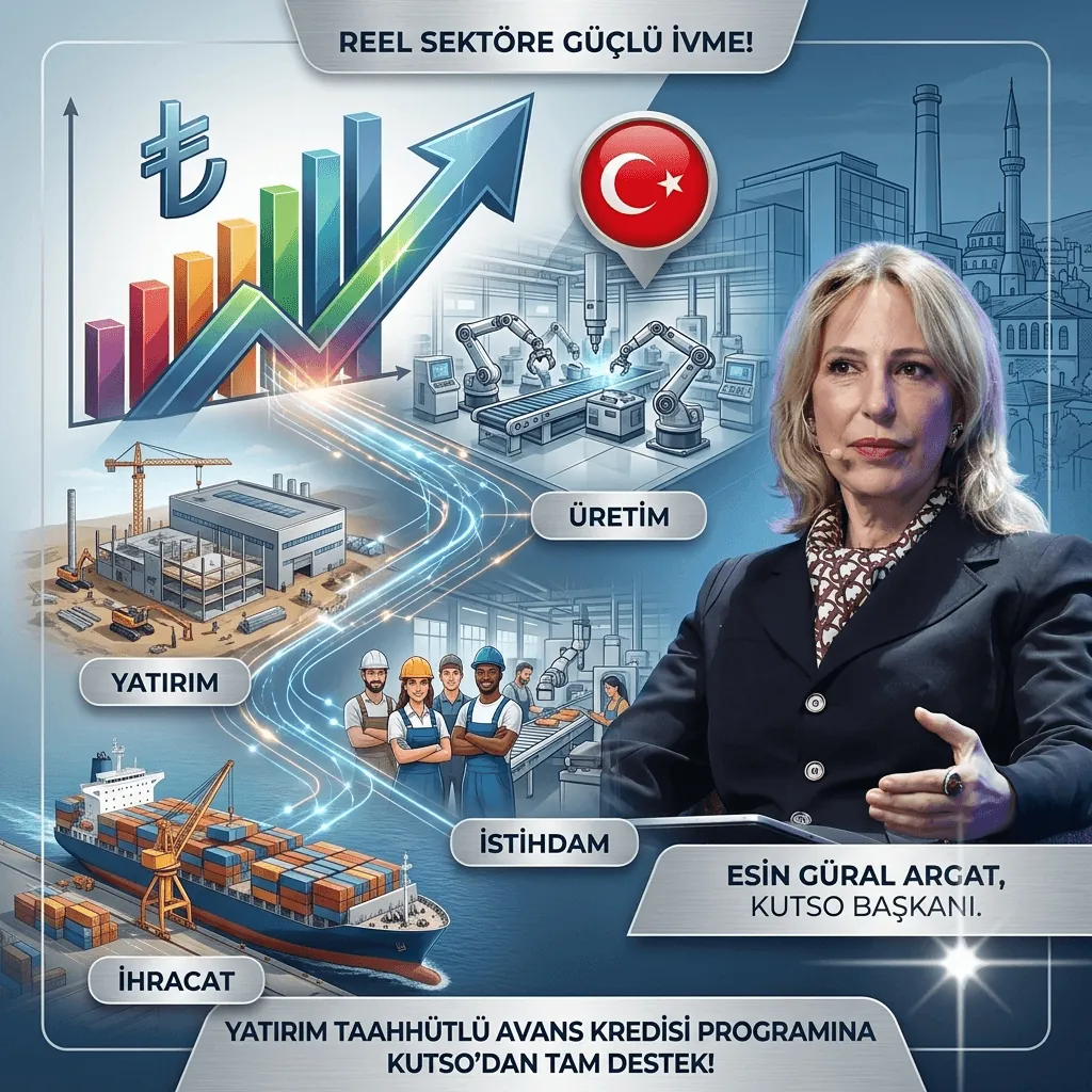 KUTSO Başkanı Esin Güral Argat'tan Sanayiye Dev Destek Paketine Tam Destek: Üretim ve Yatırıma Güçlü İvme Sağlayacak
