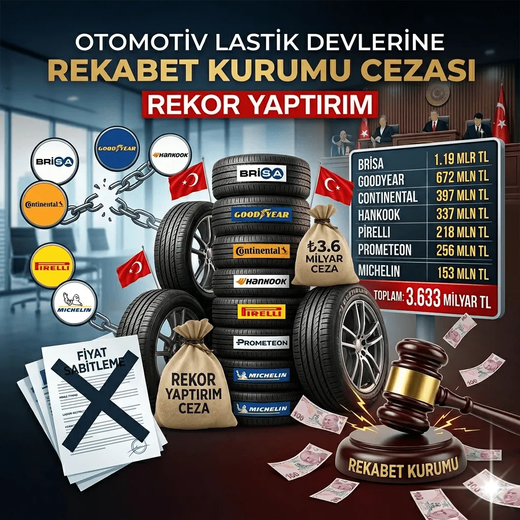 Lastik Devlerine Rekor Ceza! Rekabet Kurumu’ndan 3,6 Milyar TL’lik Şok Yaptırım