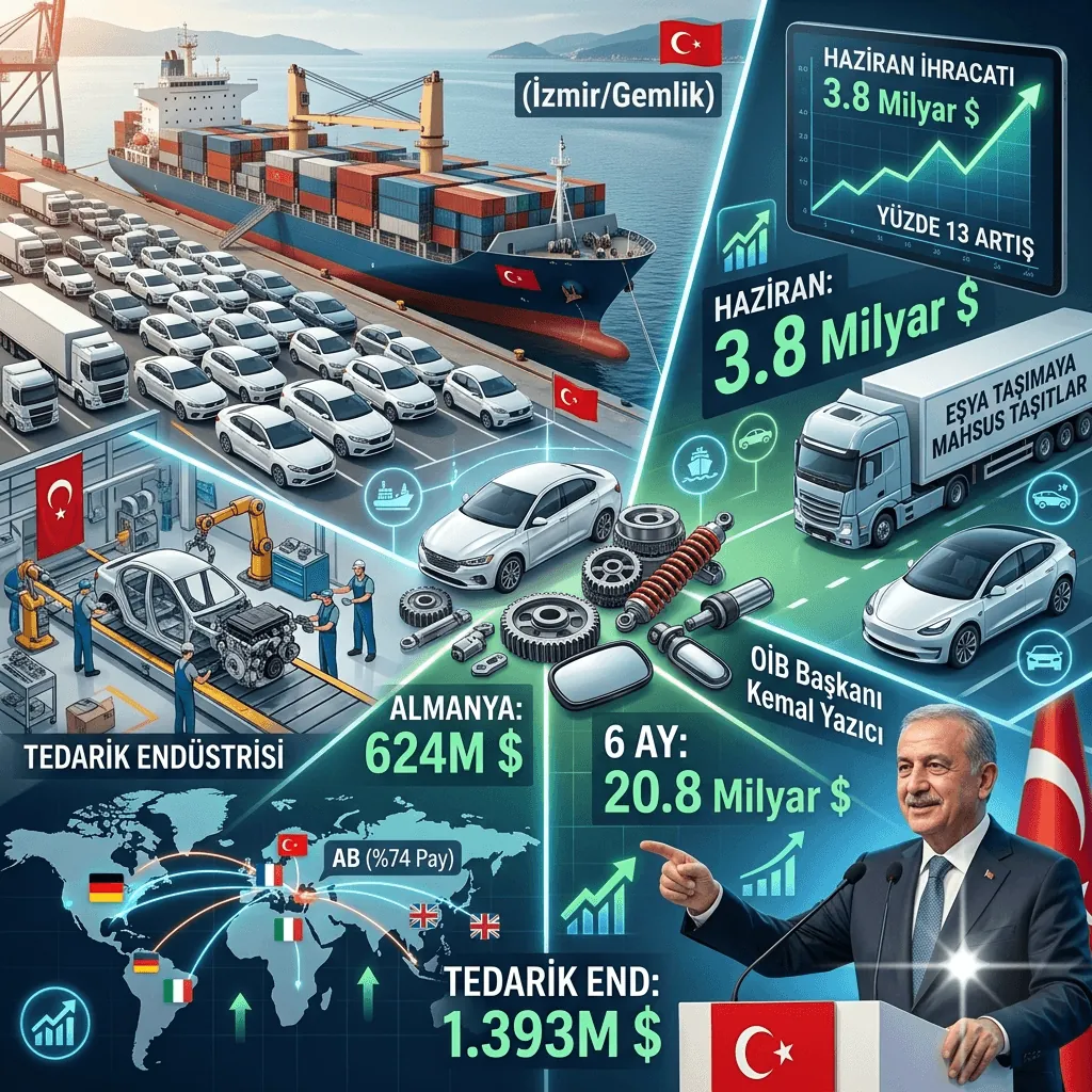 LİDER SEKTÖRÜN HAZİRAN AYI İHRACATI YÜZDE 13 ARTIŞLA 3,8 MİLYAR DOLAR OLDU