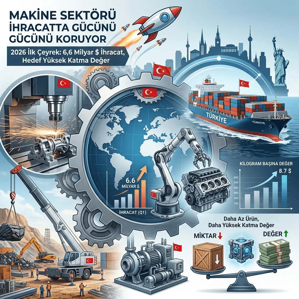 Makine Sektöründen Güçlü Başlangıç: İhracat 6,6 Milyar Dolar, Katma Değerli Üretim Zirvede