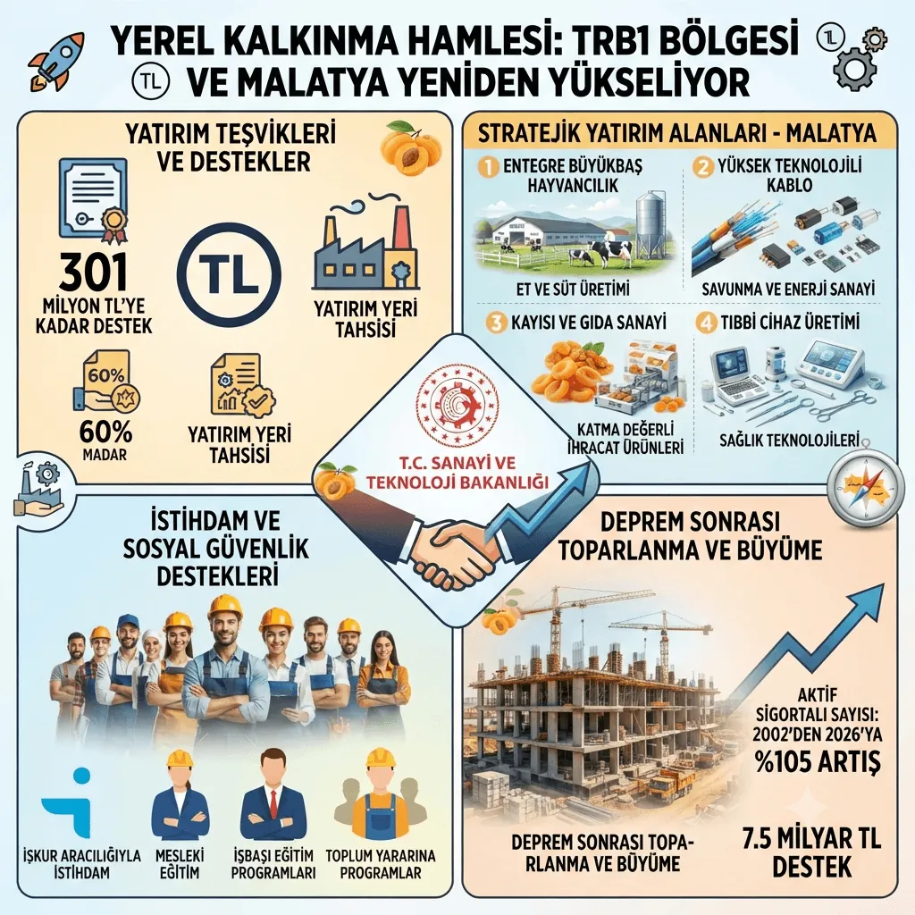 Malatya İçin Dev Kalkınma Hamlesi: 301 Milyon TL'ye Kadar Teşvik, 7,5 Milyar TL Destek ve Yeni Yatırım Dönemi
