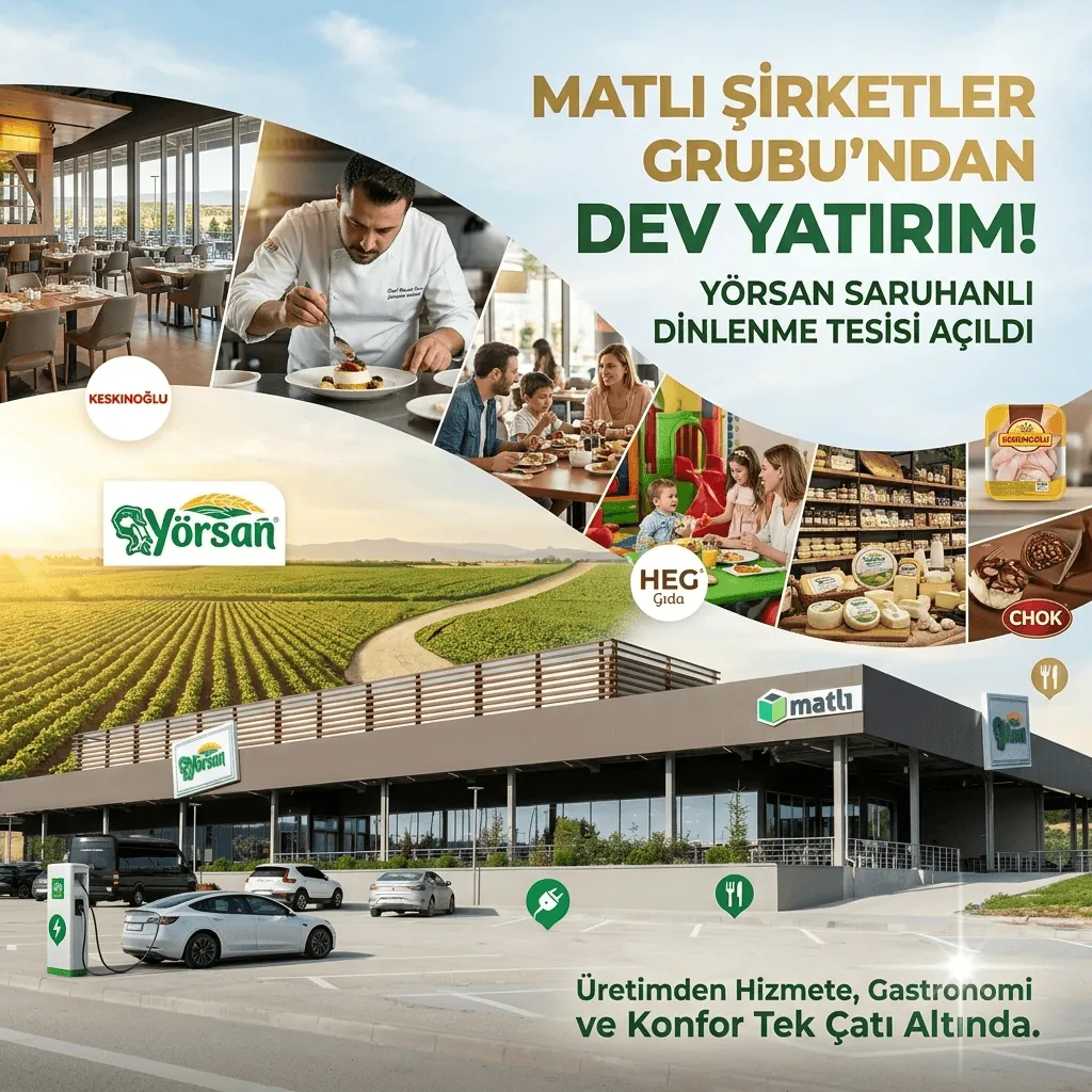 Matlı Şirketler Grubu'ndan Manisa'ya Dev Yatırım! Yörsan Saruhanlı Dinlenme Tesisi Hizmete Açıldı